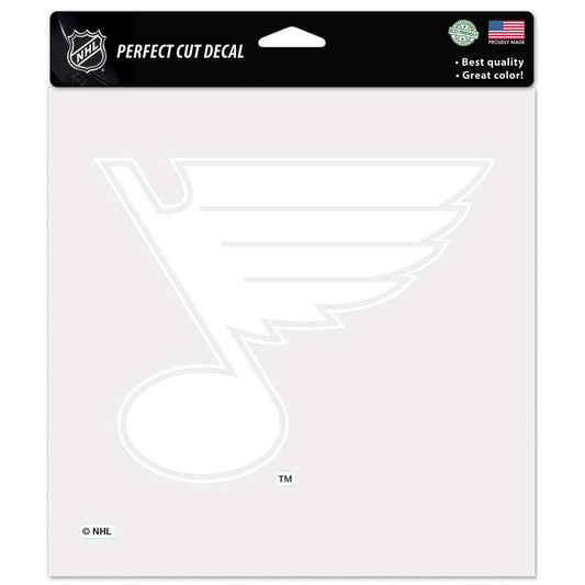 St. Louis Blues Decal 8x8 Perfect Cut White - Special Order
