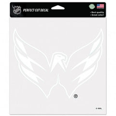 Washington Capitals Decal 8x8 Perfect Cut White - Special Order