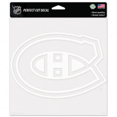 Montreal Canadiens Decal 8x8 Perfect Cut White - Special Order