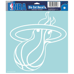 Miami Heat Decal 8x8 Die Cut White - Special Order