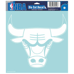 Chicago Bulls Decal 8x8 Die Cut White - Special Order