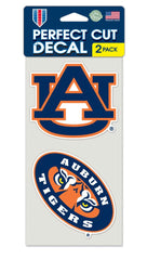 Auburn Tigers Set of 2 Die Cut Decals - Special Order