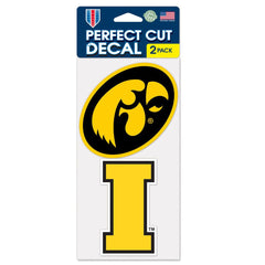 Iowa Hawkeyes Set of 2 Die Cut Decals - Special Order