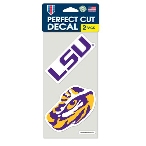LSU Tigers Set of 2 Die Cut Decals - Special Order