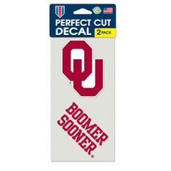 Oklahoma Sooners Set of 2 Die Cut Decals - Special Order