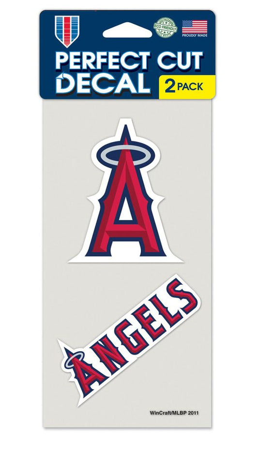 Los Angeles Angels Decal 4x4 Perfect Cut Set of 2 - Special Order