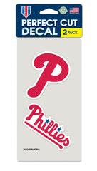 Philadelphia Phillies Decal 4x4 Perfect Cut Set of 2 - Special Order