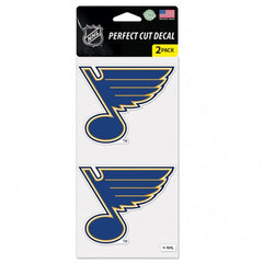 St. Louis Blues Decal 4x4 Perfect Cut Set of 2 - Special Order