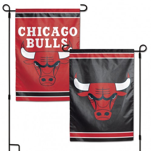 Chicago Bulls Flag 12x18 Garden Style 2 Sided - Special Order