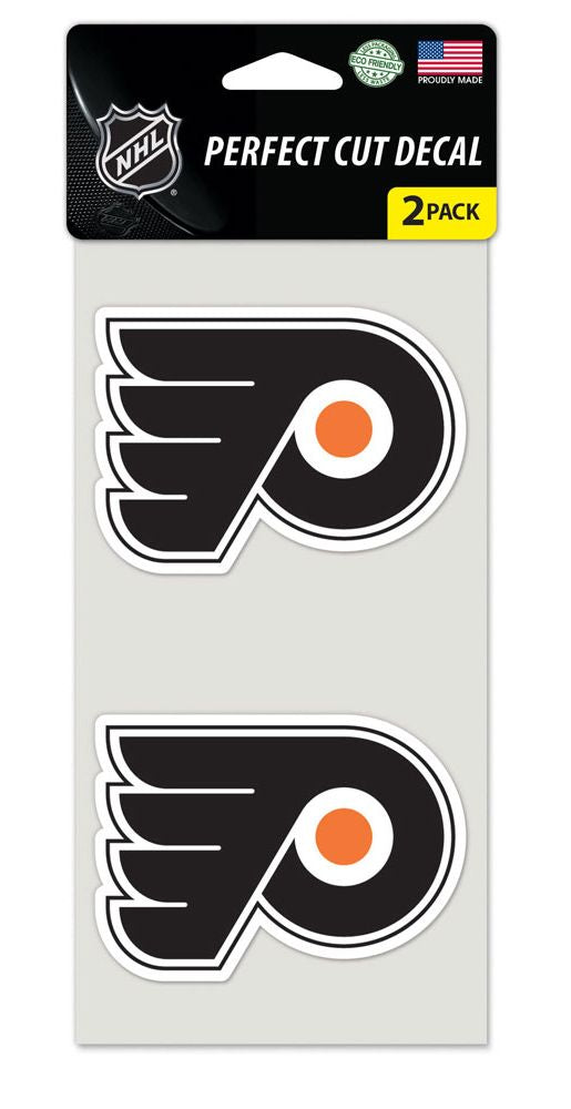 Philadelphia Flyers Decal 4x4 Perfect Cut Set of 2 - Special Order