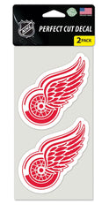 Detroit Red Wings Decal 4x4 Perfect Cut Set of 2 - Special Order