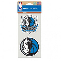 Dallas Mavericks Decal 4x4 Perfect Cut Set of 2 - Special Order