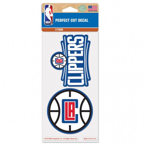 Los Angeles Clippers Decal 4x4 Perfect Cut Set of 2 - Special Order