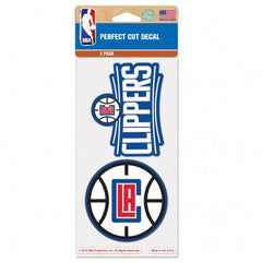 Los Angeles Clippers Decal 4x4 Perfect Cut Set of 2 - Special Order