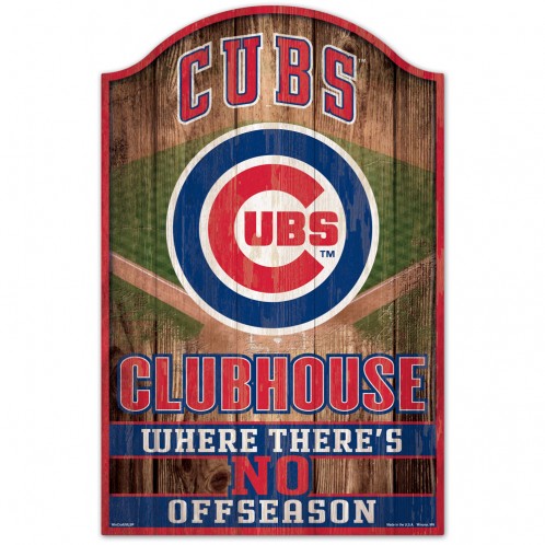 Chicago Cubs Sign 11x17 Wood Fan Cave Design - Special Order