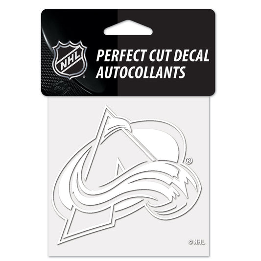 Colorado Avalanche Decal 4x4 Perfect Cut White - Special Order
