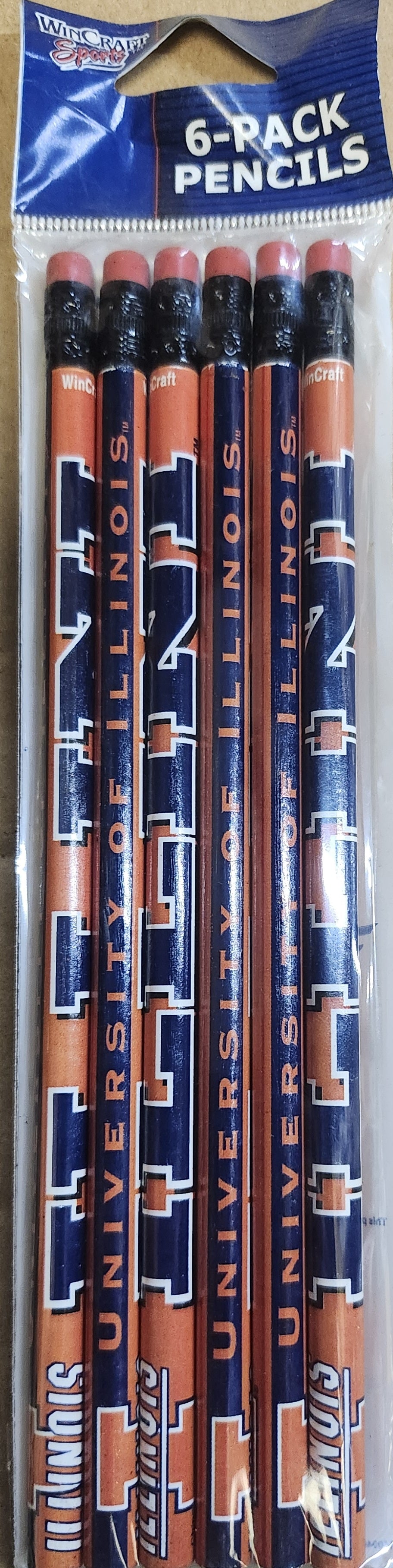 Illinois Fighting Illini Pencil 6 Pack