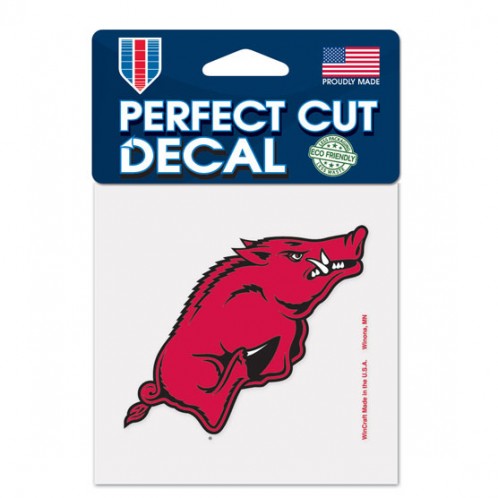 Arkansas Razorbacks Decal 4x4 Perfect Cut Color - Special Order