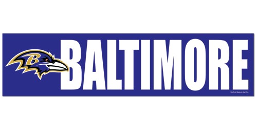 Baltimore Ravens Decal 3x12 Bumper Strip Style - Special Order