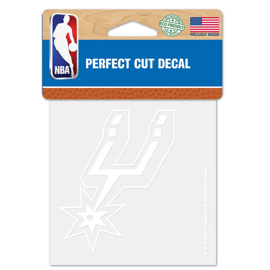 San Antonio Spurs Decal 4x4 Perfect Cut White - Special Order
