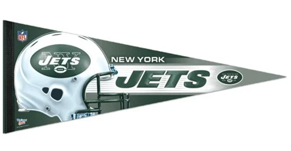 New York Jets Pennant 12x30 Premium Style Helmet Design