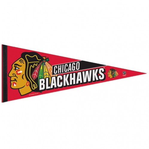 Chicago Blackhawks Pennant 12x30 Premium Style - Special Order