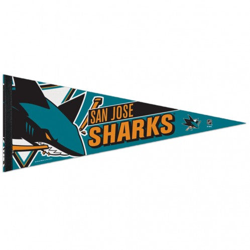 San Jose Sharks Pennant 12x30 Premium Style - Special Order