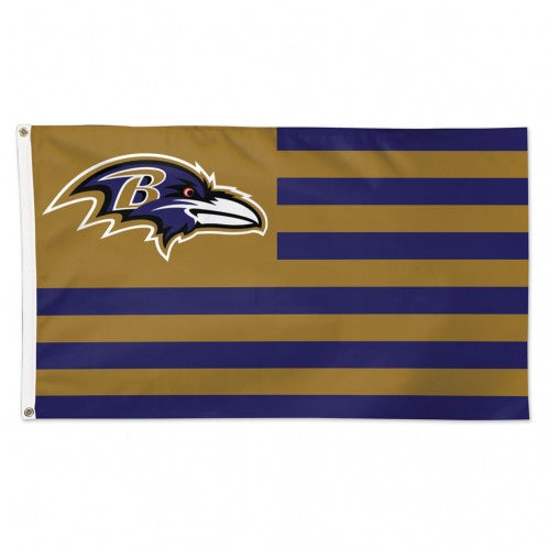 Baltimore Ravens Flag 3x5 Deluxe Americana Design - Special Order