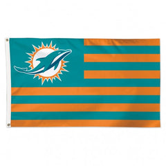 Miami Dolphins Flag 3x5 Deluxe Americana Design - Special Order