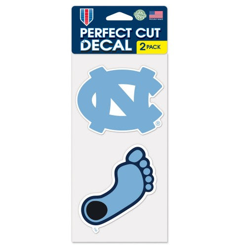 North Carolina Tar Heels Decal 4x4 Perfect Cut Set of 2 - Special Order