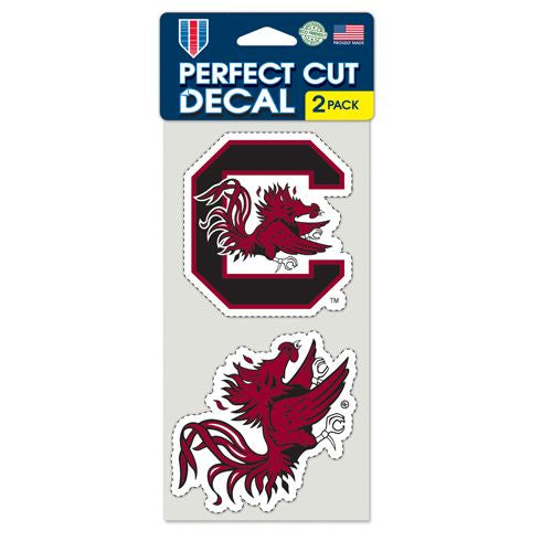 South Carolina Gamecocks Decal 4x4 Perfect Cut Set of 2 - Special Order