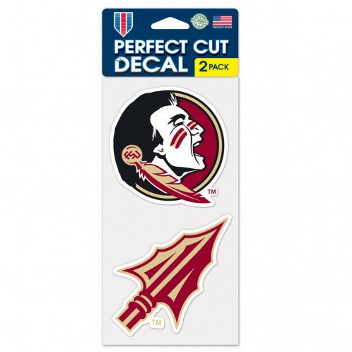 Florida State Seminoles Decal 4x4 Perfect Cut Set of 2 - Special Order