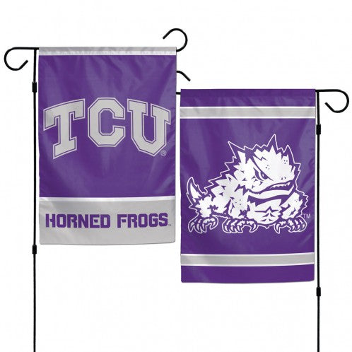 TCU Horned Frogs Flag 12x18 Garden Style 2 Sided - Special Order