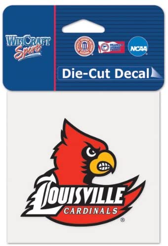 Louisville Cardinals Decal 4x4 Perfect Cut Color - Special Order