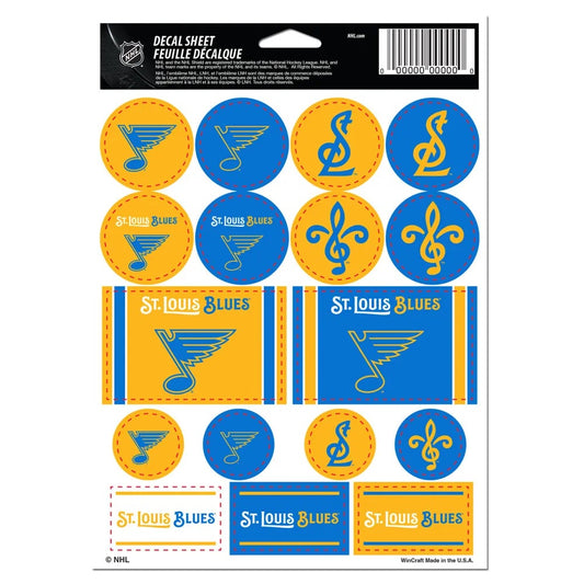 St. Louis Blues Decal Sheet 5x7 Vinyl