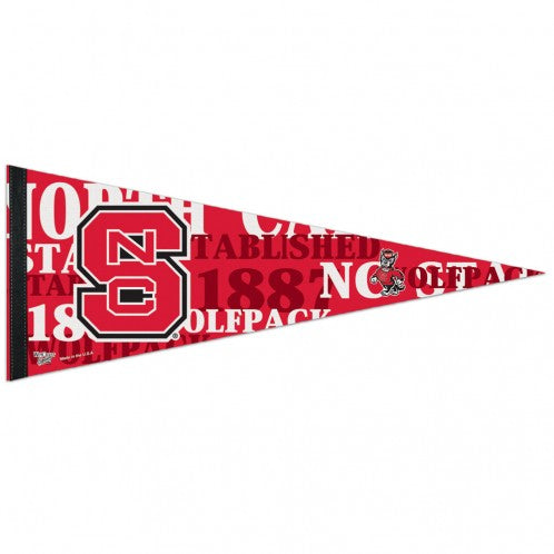 North Carolina State Wolfpack Pennant 12x30 Premium Style - Special Order