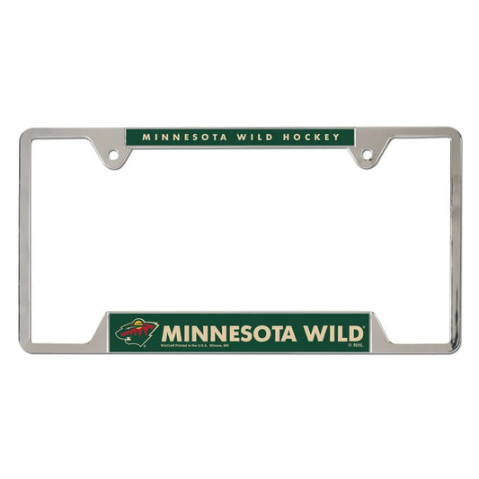 Minnesota Wild License Plate Frame Metal - Special Order