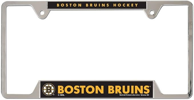 Boston Bruins License Plate Frame Metal - Special Order