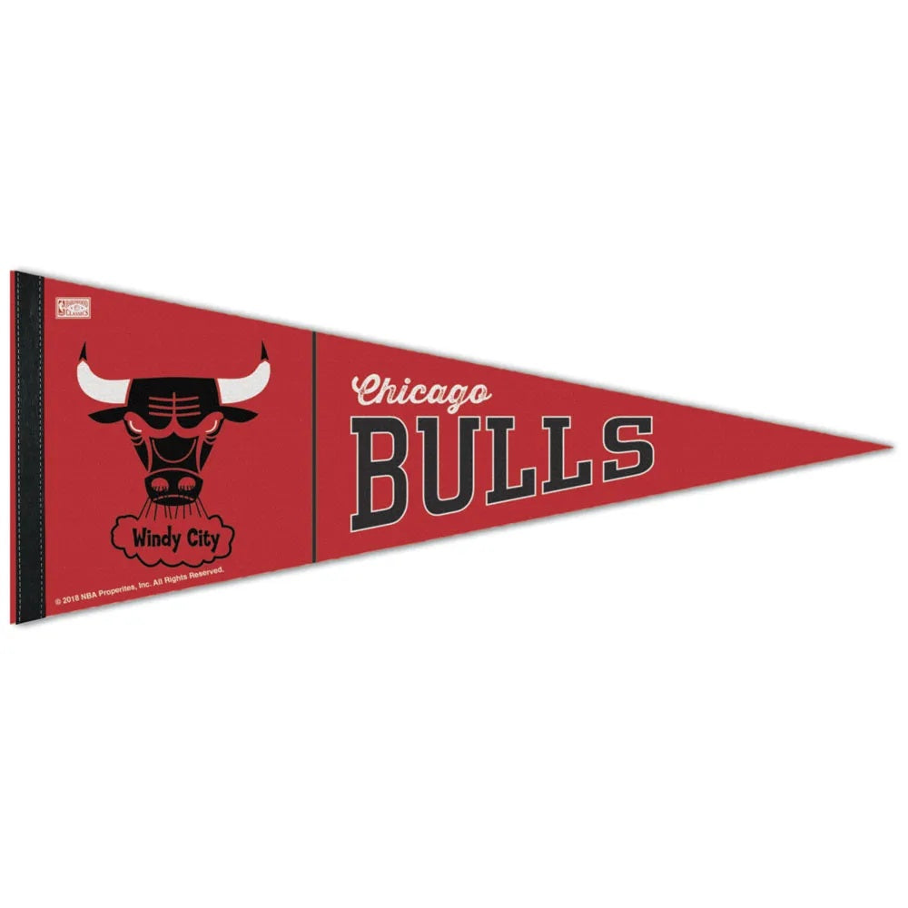 Chicago Bulls Pennant 12x30 Premium Style Hardwood Design - Special Order