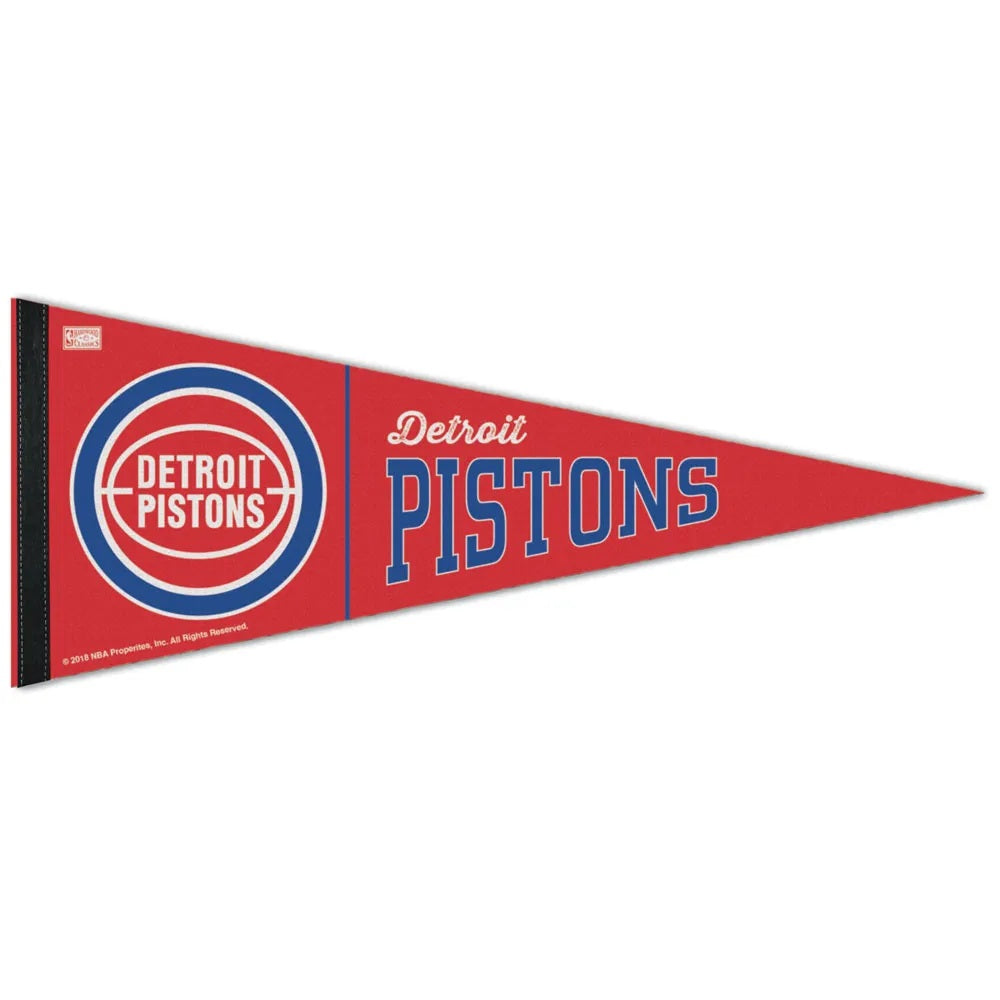Detroit Pistons Pennant 12x30 Premium Style Hardwoods Design - Special Order