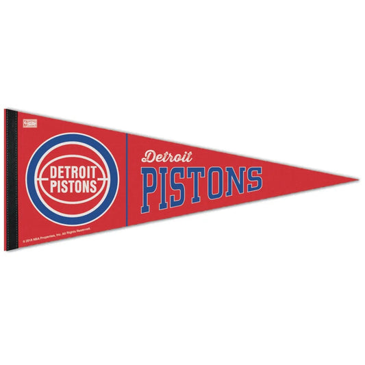 Detroit Pistons Pennant 12x30 Premium Style Hardwoods Design - Special Order