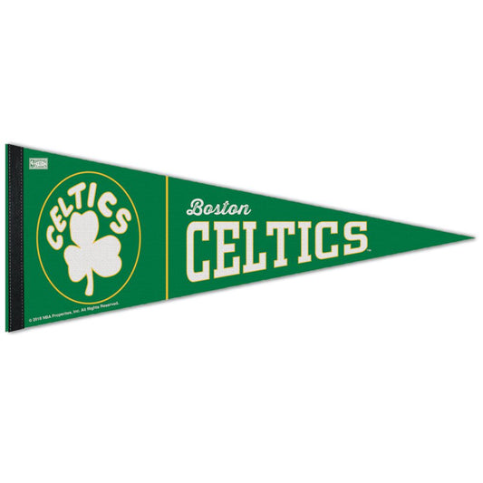 Boston Celtics Pennant 12x30 Premium Style Hardwoods Design - Special Order