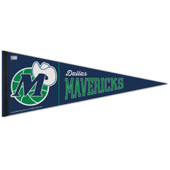 Dallas Mavericks Pennant 12x30 Premium Style Hardwood Classic Design - Special Order