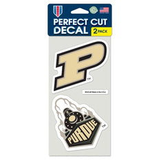 Purdue Boilermakers Decal 4x4 Perfect Cut Set of 2 - Special Order