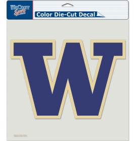 Washington Huskies Decal 8x8 Perfect Cut Color - Special Order