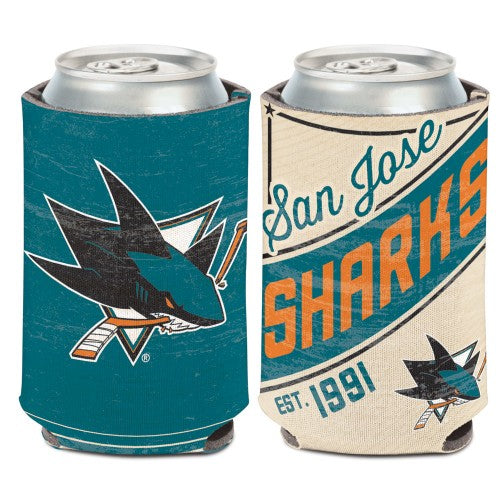 San Jose Sharks Can Cooler Vintage Design Special Order