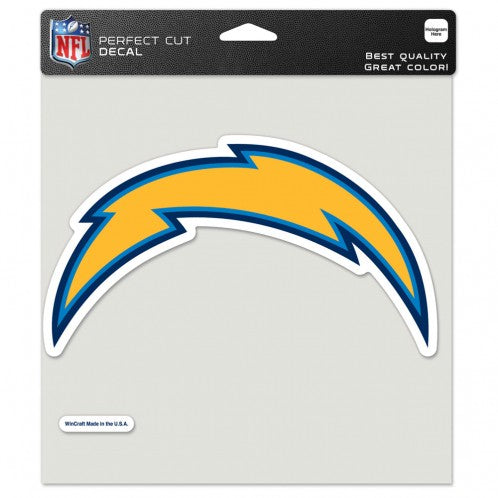 Los Angeles Chargers Decal 8x8 Perfect Cut Color Alternate Design - Special Order
