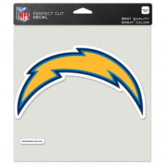Los Angeles Chargers Decal 8x8 Perfect Cut Color Alternate Design - Special Order