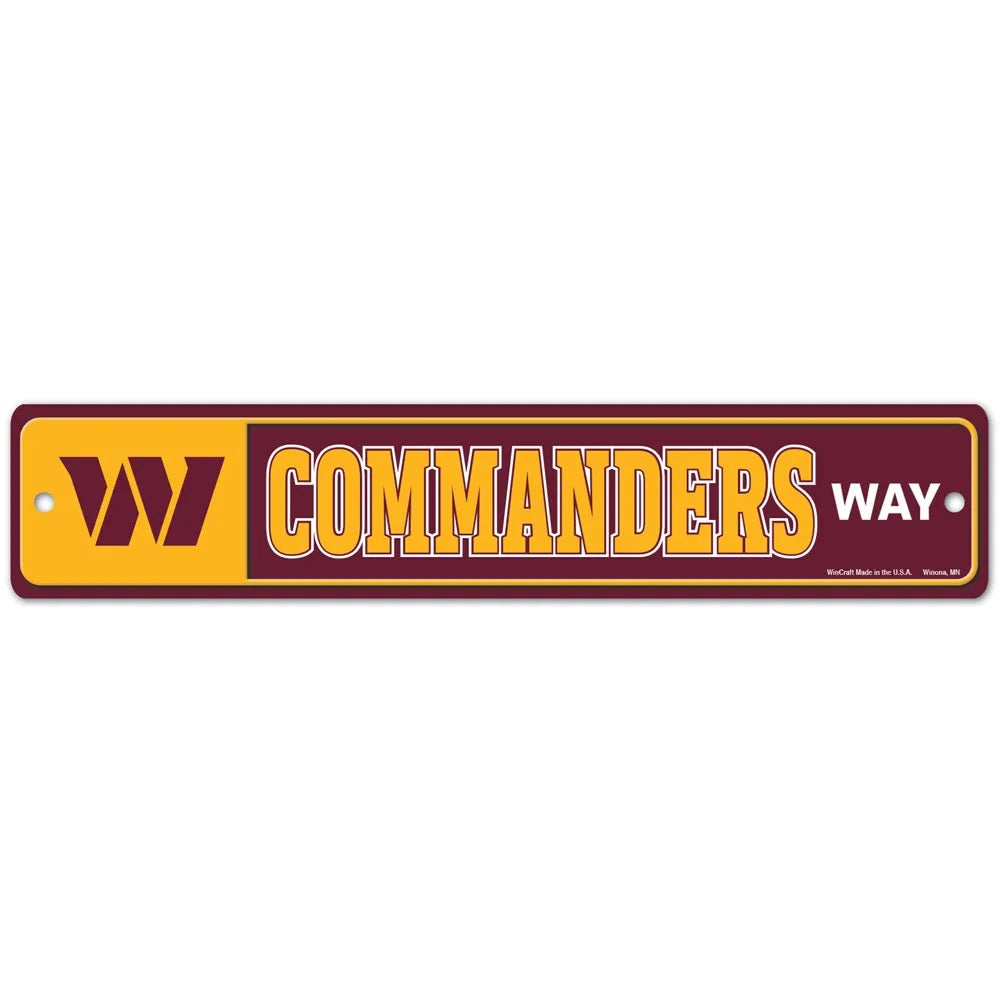 Washington Commanders Sign 3.75x19 Plastic Street Style - Special Order