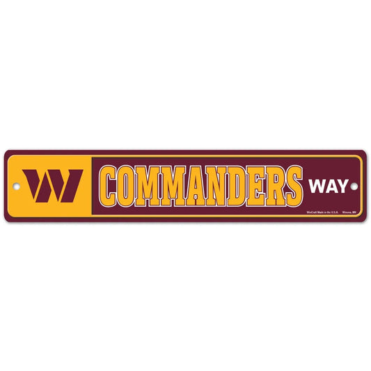 Washington Commanders Sign 3.75x19 Plastic Street Style - Special Order